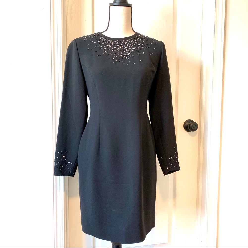 JONES NEW YORK Petite Beaded Shift Dress—SZ. 6P